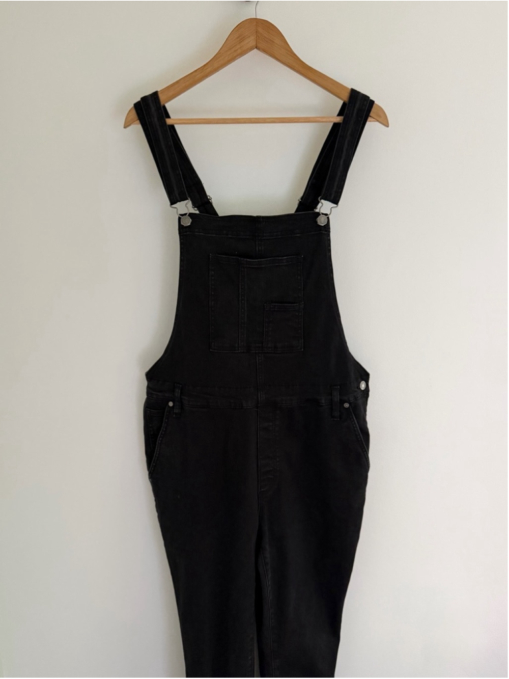 Silver Jeans Co Black Denim Overalls XL 90s Grunge Workwear
